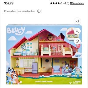 Bluey family home play set with Bluey